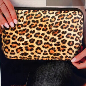 LEOPARD COSMETIC TRAVEL STORAGE BAG WOMENS MAKE UP SUMMER GIFT WEDDING SIZE 8x5